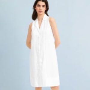 Everlane White Linen Dress with collar